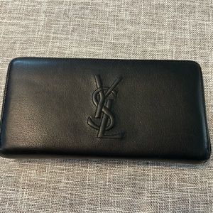 YSL Black Wallet (Zip)